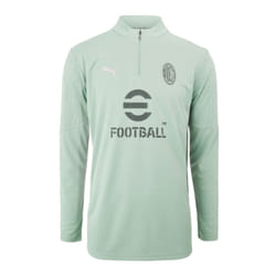 2024-2025 AC Milan Training 1/4 Zip Top (Green Fog) - XL