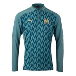 2024-2025 Marseille Prematch 1/4 Zip Top (Bold Blue) - M