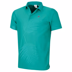 Puma Golf Mens X Ptc Jacquard Moisture Wicking Palm Polo Shirt - S, Sparkling Green