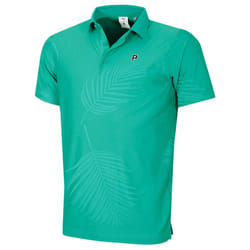 Puma Golf Mens X Ptc Jacquard Moisture Wicking Palm Polo Shirt - M, Sparkling Green