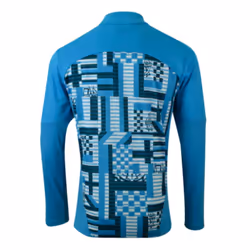 2024-2025 Marseille Prematch 1/4 Zip Top (Bleu Azur) - M