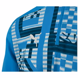 2024-2025 Marseille Prematch 1/4 Zip Top (Bleu Azur) - M