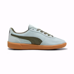 ) Puma Palermo Leather Peaceful Blue/Loden Green Trainers - Blue, 4 (Adults'