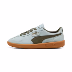 ) Puma Palermo Leather Peaceful Blue/Loden Green Trainers - Blue, 4 (Adults'