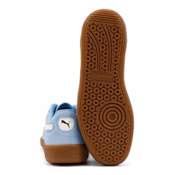 ) Puma Palermo Leather Light Blue/White Trainers - Blue, 4 (Adults'