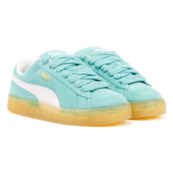 ) Puma Suede XL Suede Aquatic/White Trainers - Pink, 3 (Adults'