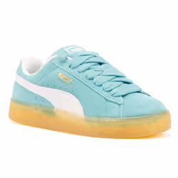 ) Puma Suede XL Suede Aquatic/White Trainers - Pink, 5 (Adults'