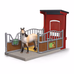 SCHLEICH Farm World Pony Box with Mustang Mare Toy Playset - 42724