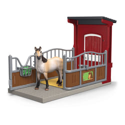 SCHLEICH Farm World Pony Box with Mustang Mare Toy Playset - 42724