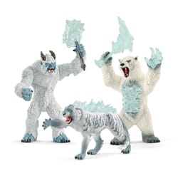 Schleich Eldrador Creatures Monster Toys 3-Piece Gift Set Including Ice Monster  Ice Tiger and Blizzard Bear from The Ice World of Eldrador