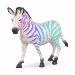 Schleich 72265 Zebra 90 Years Edition Rainbow Coloured Figure
