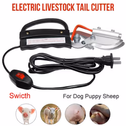 Piglet Tail Cut Electric Heating Clamp Docked Tail Plier for Piglet Bloodless Piggery Farm Cutter Farming Equipment