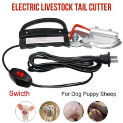 Piglet Tail Cut Electric Heating Clamp Docked Tail Plier for Piglet Bloodless Piggery Farm Cutter Farming Equipment