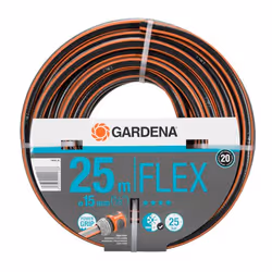 Gardena 18045-26, 25 m, Black, Orange, 25 bar, 1.5 cm
