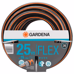 Gardena Comfort FLEX Hose 19mm (3/4) 25 m, 25 m, Above ground, Black, Grey, Orange, Hose only, 25 bar, 1.9 cm