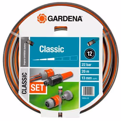 Gardena Classic Hose 13 mm (1/2"), 20 m, Grey, Orange, Hose only, PVC, 22 bar, 1.3 cm