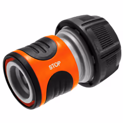 Gardena Raccord Aquastop premium, Black, Orange
