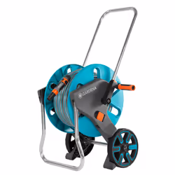 Gardena 18512-26 garden hose reel Cart reel Black, Blue, Orange, Stainless steel