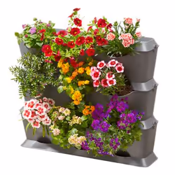 Gardena NatureUp!, Box planter, Wall-mounted, Plastic, Grey, Rectangle, Outdoor