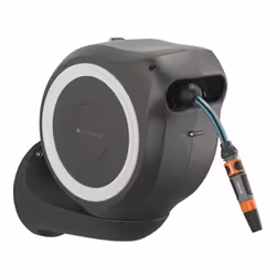 Gardena RollUp, Wall-mounted reel, Automatic, Functional, Black, Grey, Wall-mounted, -90 - 90°