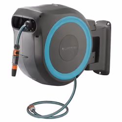 Gardena 18625-20, Wall-mounted reel, Automatic, Functional, Black, Blue, 30 m