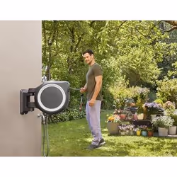 Gardena RollUp Wall-mounted reel Automatic Black, Grey