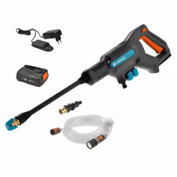 Gardena AquaClean 24/18V P4A pressure washer Compact Battery 250 l/h Black, Blue, Orange