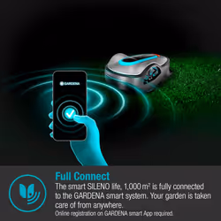 Gardena Robotic mower smart SILENO life, 1000 mÂ², with AI technology