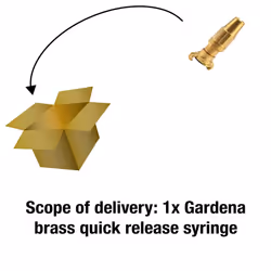 Brass Quick Release Syringe 25 mm (1 Inch) - Tubing: Rapid Coupling Connection with Adjustable and Lockable Water Jet (7132-20) - Additional view 4