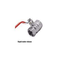 Ball valve: The outlet valve For indoor And Outdoor use, double-sided internal Thread, 26.5 mm (3/4 ") - Thread (7336-20)