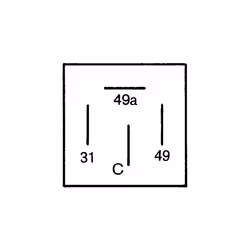 4DB 001 887-041 Flasher Unit - 12V - 4-pin connector - mounting - Electronic - with holder