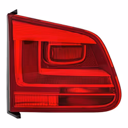 Rear light; HELLA; Left Inner Section, Upper section H21W, W16W 12 red with bulb holder; for VOLKSWAGEN, VW; E13191, 5N094509 ...