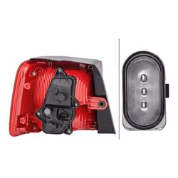 HELLA 2SD 010 468-101 Rear light Right Outer section P21W, PY21W 12 white/red with bulbs with bulb holder
