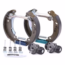 HELLA Shoe Kit Pro 8DB 355 004-511 Brake Set, drum brakes with wheel brake cylinder, with adjuster PEUGEOT: 206 Hatchback