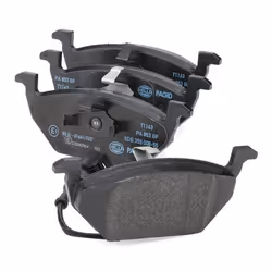 HELLA 8DB 355 008-551 Brake pad set with integrated wear warning contact VOLKSWAGEN: Golf 5, Golf 4, GOLF 6, AUDI: A3 Sportback, A3 Hatchback, A2
