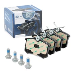 HELLA 8DB 355 018-111 Brake pad set not prepared for wear warning indicator with brake caliper screws with accessories VOLKSWAGEN: Beetle Hatchback