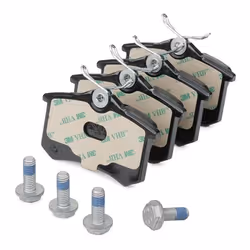 HELLA 8DB 355 018-111 Brake pad set not prepared for wear warning indicator with brake caliper screws with accessories VOLKSWAGEN: Beetle Hatchback