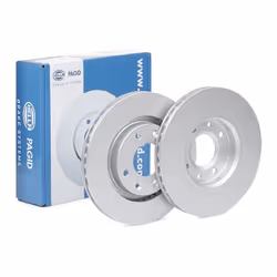 Brake disc; HELLA; PRO; 266 22 04/06 108 Externally Vented Coated; for CITROËN, PEUGEOT, VAUXHALL, DS, OPEL; 1613191380, 1618 ...