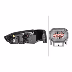 Rear light; HELLA; Right LED, W16W 12 with bulb, with bulb holder; for LAND ROVER; LR072648, LR116195