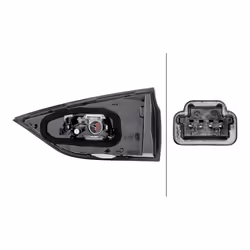 HELLA 2TZ 011 662-031 Rear light Left Inner Section LED, W16W 12, 24 with bulb