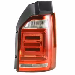 Rear light; HELLA; Left LED 12 dark grey, red with bulb holder; for VOLKSWAGEN, VW; E87573, 7E0945207D, 7E0945207F