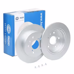 Brake disc; HELLA; PRO; 278 9 05/08 114,3 solid Coated; for SUZUKI, FIAT; 71750932, 71768089, 55253PRO, 5561155L00, 5561155L0 ...