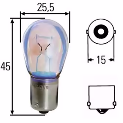Bulb; HELLA; 24 15 Socket Bulb Halogen