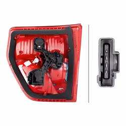 HELLA 2TZ 354 823-031 Rear light Left Inner Section H21W, P21W, R5W without bulbs with bulb holder