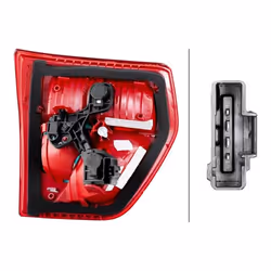 Rear light; HELLA; Right Inner Section H21W, P21W, R5W without bulbs with bulb holder; for CITROËN; 6350JX, 6350JX