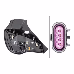 HELLA 2SD 354 812-021 Rear light Right W16W, W3W, WY21W 12 with bulbs with bulb holder