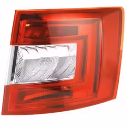 Rear light; HELLA; Left LED, P21W, PY21W without bulb holder; for SKODA; RLSkodaOctavia, 5E9945111A