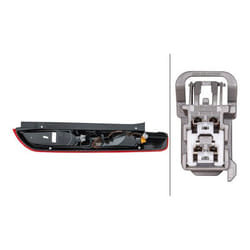 HELLA 2SD 354 816-011 Rear light Left Upper section LED, PR21W, PY21W without bulb, without bulb holder FORD: Focus 2