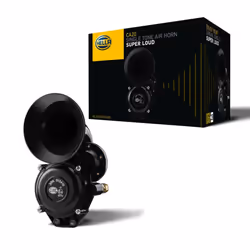 HELLA 013410011 Black 1224V Air 1-Tone BX Horn Kit