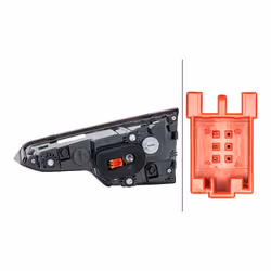 HELLA 2SA 012 249-071 Rear light Left Inner Section H21W, W16W with bulb holder AUDI: A4 B9 Saloon